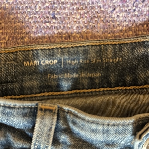 🍍AG-ED DENIM MARI CROP HIGH-Rise Slim Straight 🍍Sz 31🍍26” inseam🍍6” rise🍍 - Picture 2 of 9